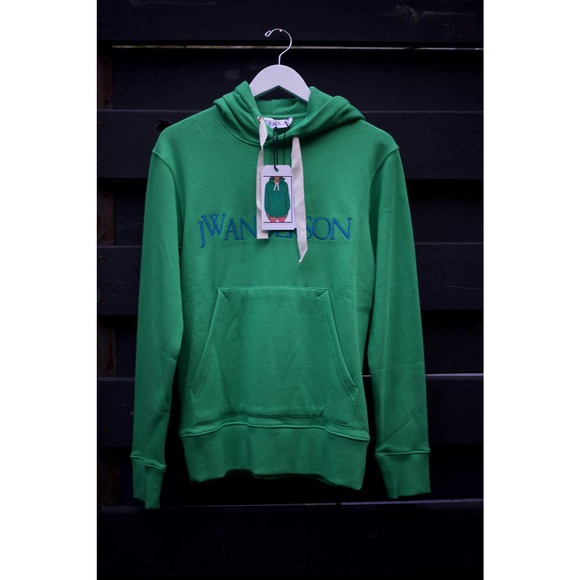J.W. Anderson Classic Green Logo Hoodie [New} - Picture 1 of 8